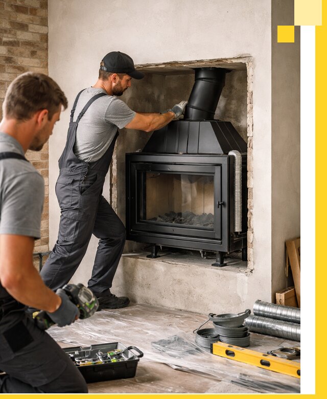 Установка каминных топок в Ейске: монтаж, подключение