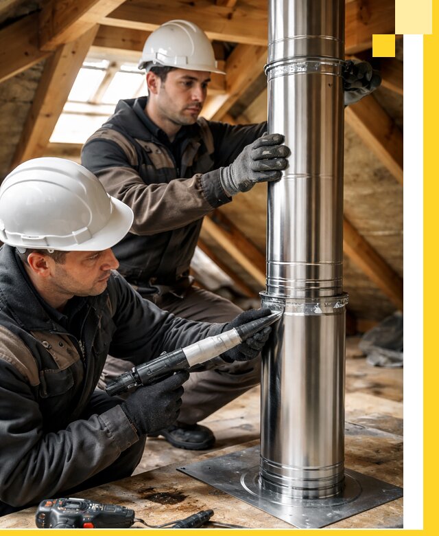 Монтаж дымоходов для каминов в Ейске с гарантией качества