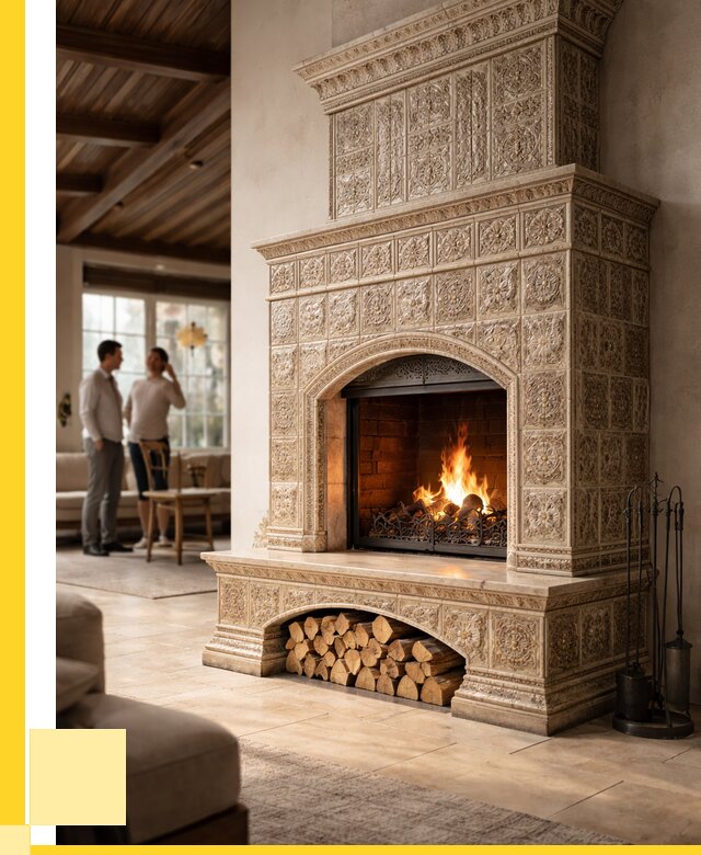 Купить изразцовый камин в Ейске от 257650 р. | ЭриданЕск