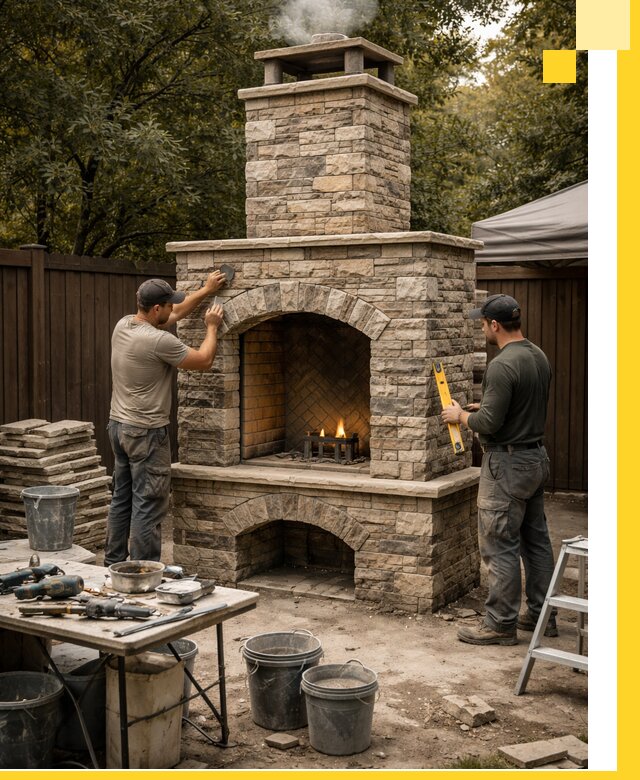 Проектирование и установка уличных каминов в Ейске