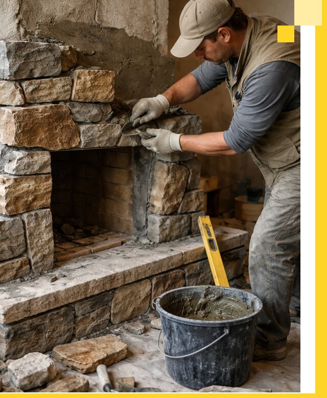 Изготовление и установка каменных каминов под ключ в Ейске