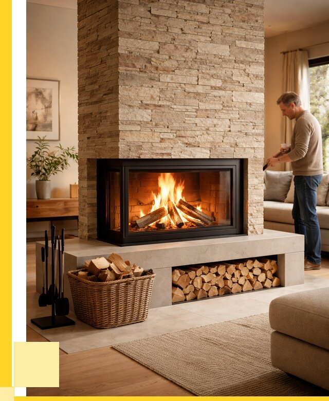 Дровяной камин под ключ в Ейске от 206120 р. | ЭриданЕск