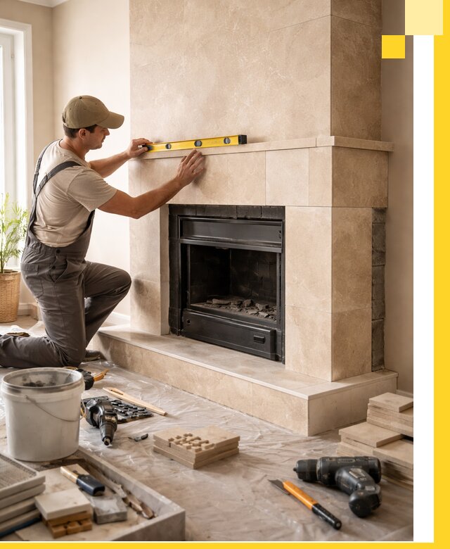 Установка и монтаж каминов в частном доме под ключ в Ейске