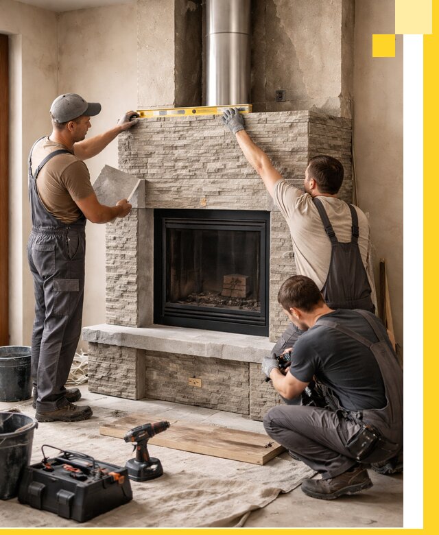 Профессиональный монтаж каминов под ключ в Ейске для дома