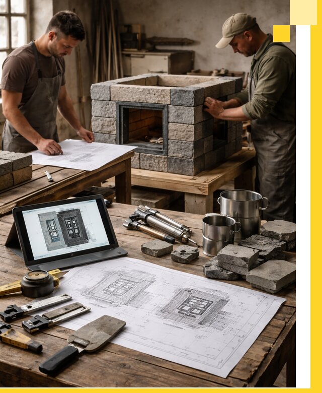 Разработка проектов печей с согласованием и монтажом в Ейске