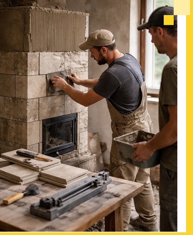 Профессиональная облицовка печей в Ейске: керамика и камень