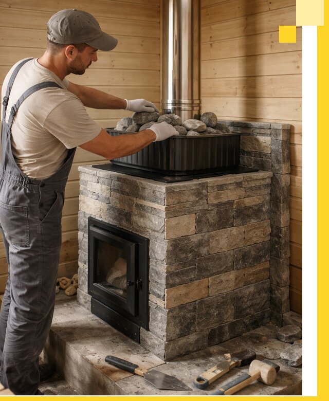 Печи для парной в Ейске, производство, монтаж и обслуживание