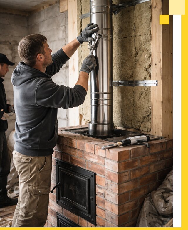 Изготовление и монтаж печей и дымоходов под ключ в Ейске