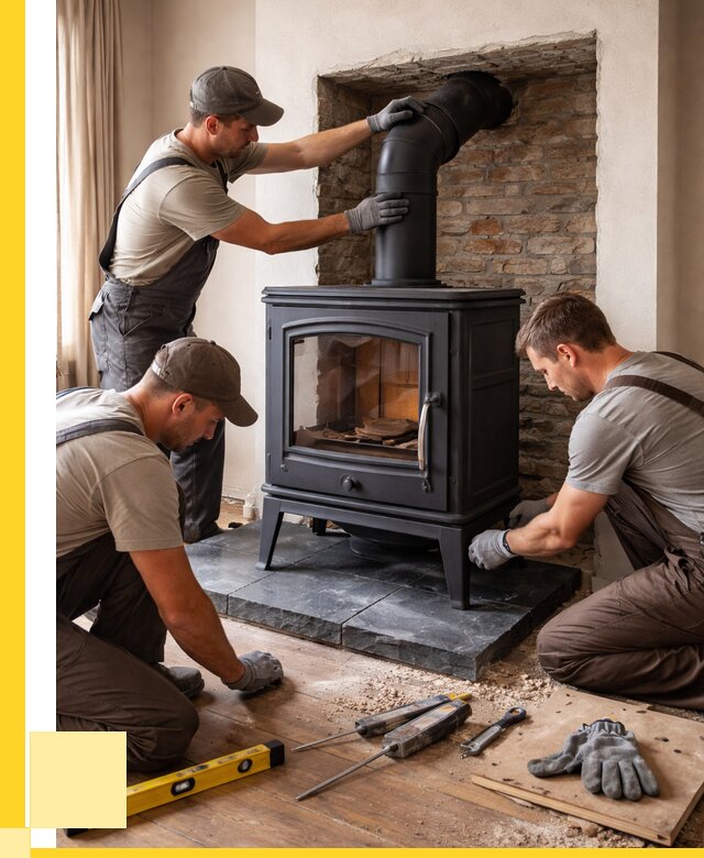 Монтаж печи камина в частном доме в Ейске от 25765 р. | ЭриданЕск