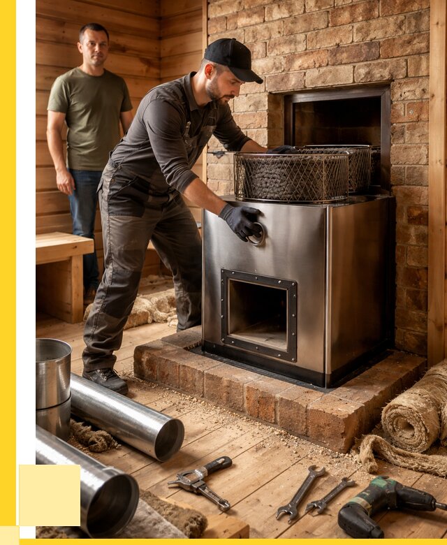 Монтаж банных печей под ключ в Ейске от 18551 р., ЭриданЕск