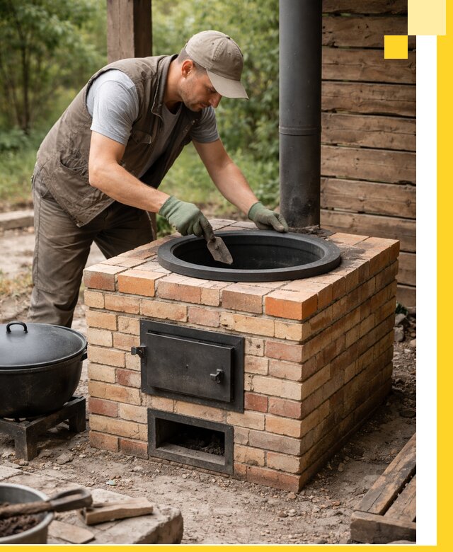 Изготовление и установка печей для казана в Ейске под ключ