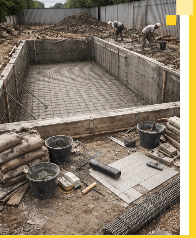 Строительство бассейнов под ключ в Ейске, дизайн и монтаж