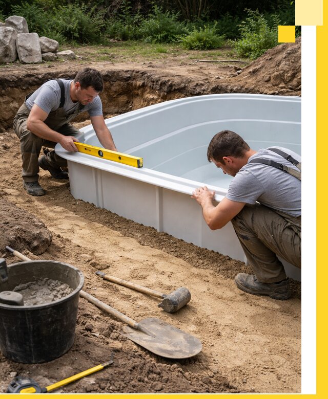 Производство и установка пластиковых бассейнов в Ейске под ключ