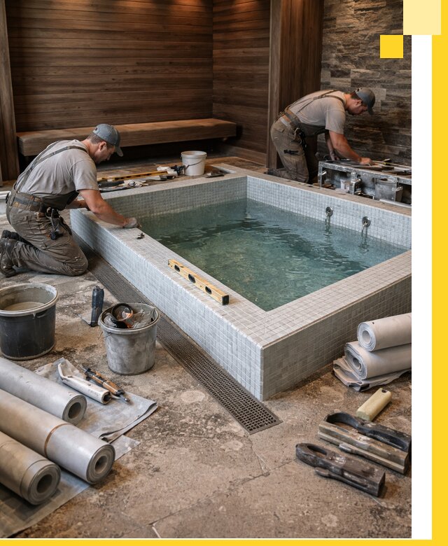 Установка и строительство бассейнов для сауны в Ейске