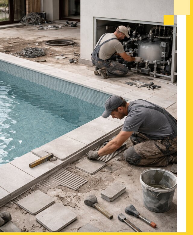 Строительство и монтаж бассейнов в коттедже в Ейске