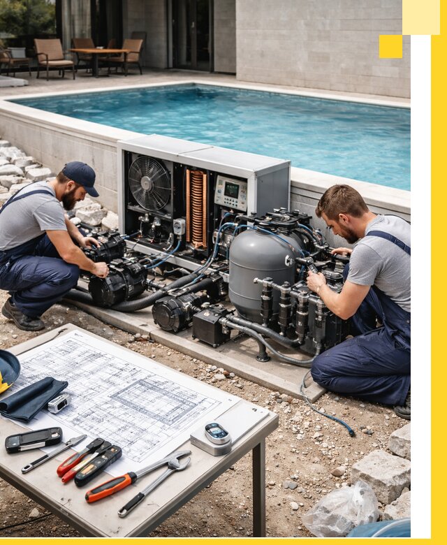 Проектирование и монтаж бассейнов с подогревом в Ейске