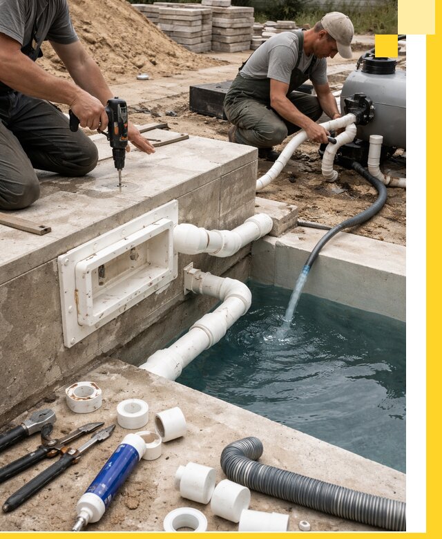 Строительство скиммерных бассейнов под ключ в Ейске