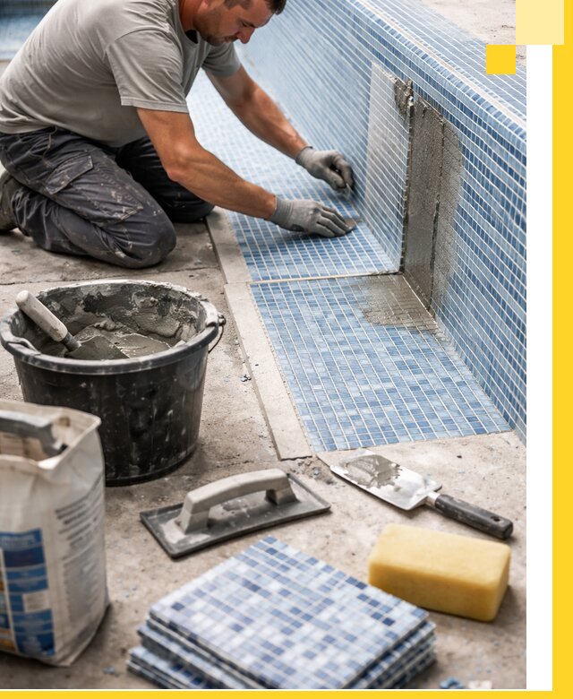 Укладка и ремонт мозаики для бассейнов под ключ в Ейске