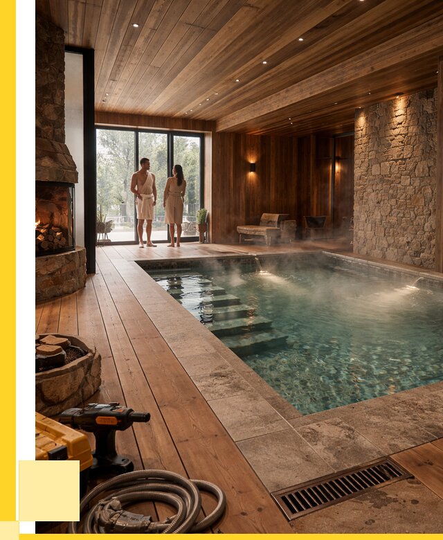 Проекты бань с бассейном под ключ в Ейске от 77295 р., ЭриданЕск