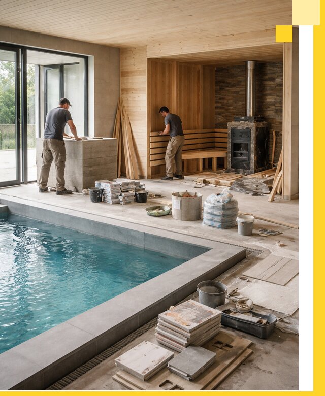 Проектирование и строительство бань с бассейном в Ейске