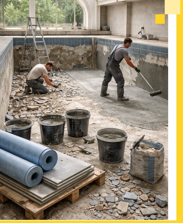 Реконструкция бассейнов в Ейске: ремонт, гидроизоляция