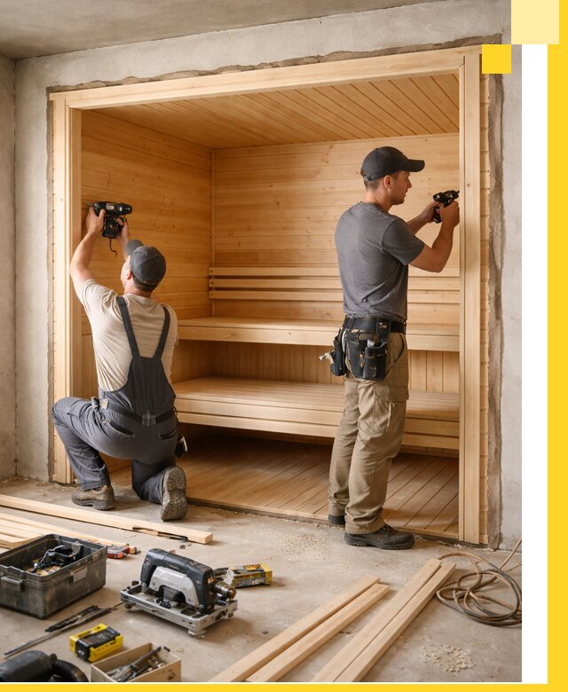 Монтаж саун под ключ в Ейске — проектирование и установка