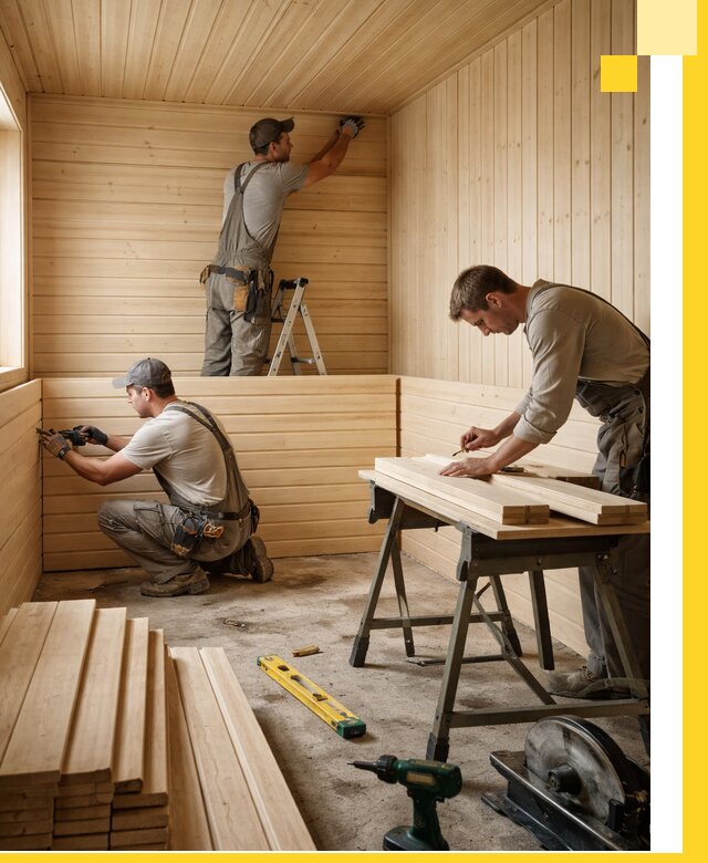 Обшивка саун в Ейске из натуральной древесины под ключ