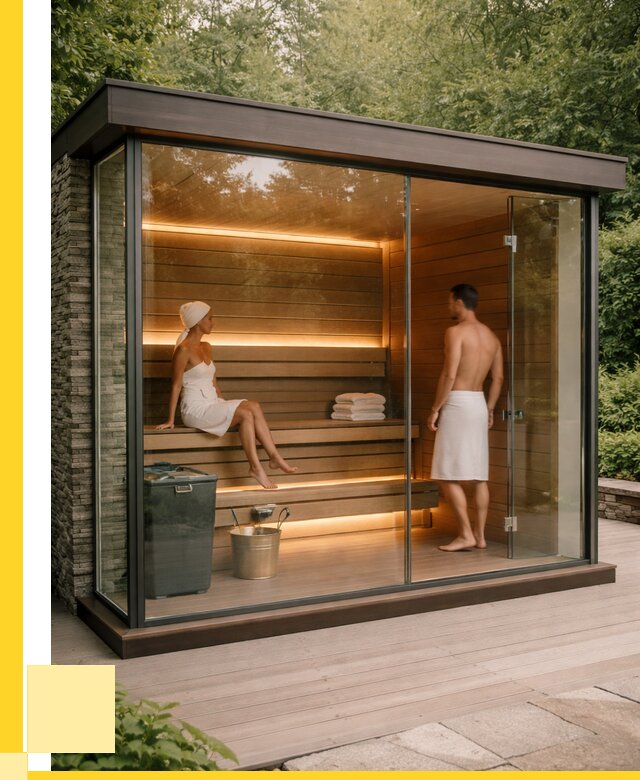 Сауна стеклянная и двери для сауны в Ейске от 257650 р. | ЭриданЕск