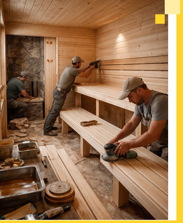 Профессиональная отделка бань в Ейске под ключ, с гарантией