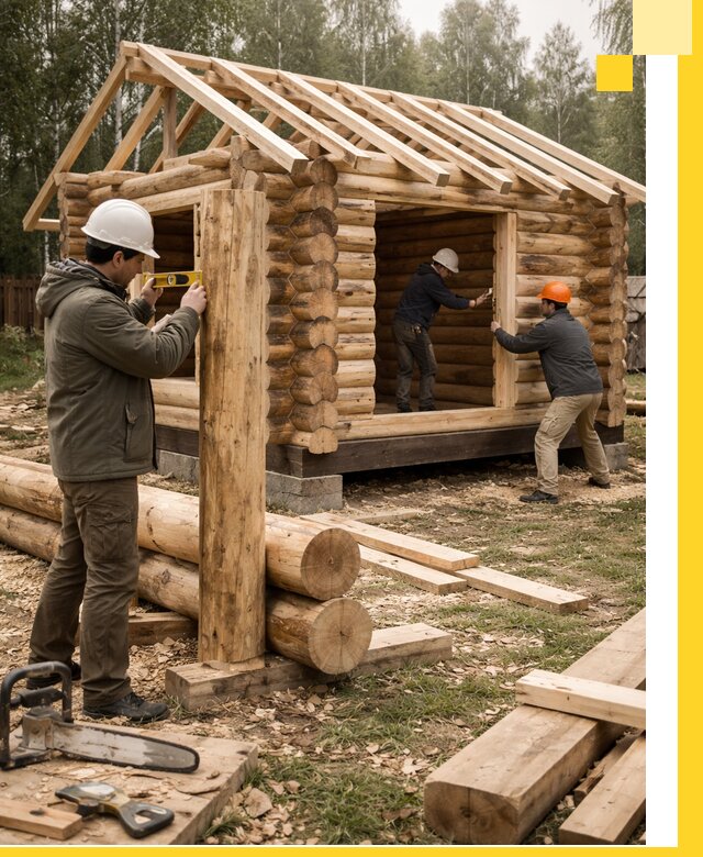 Строительство бань для дачи под ключ в Ейске с доставкой и монтажом