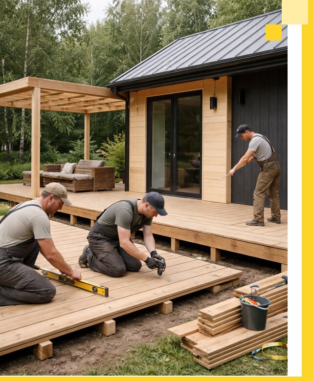 Строительство бань с террасой и бассейном под ключ в Ейске