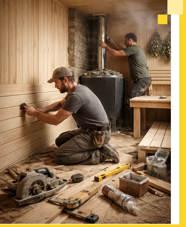 Полное строительство и оснащение парных под ключ в Ейске