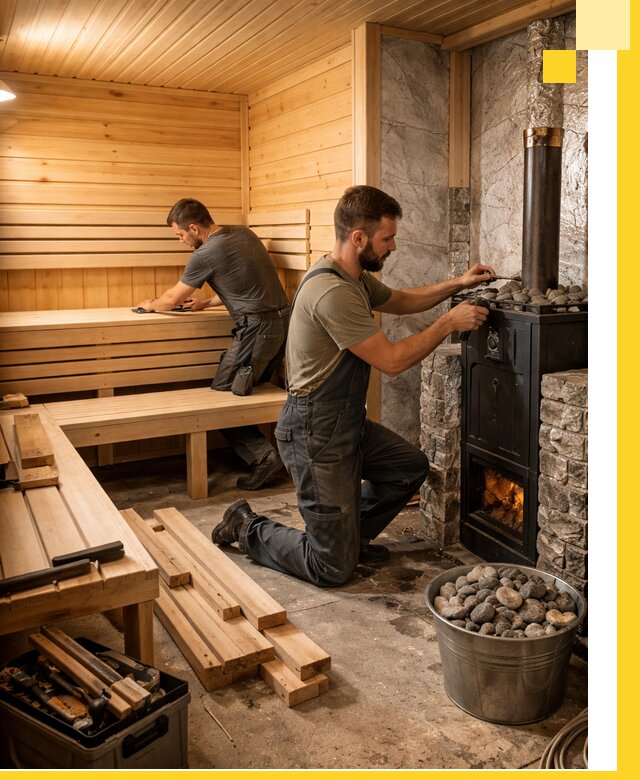 Дизайн и строительство интерьеров бань под ключ в Ейске