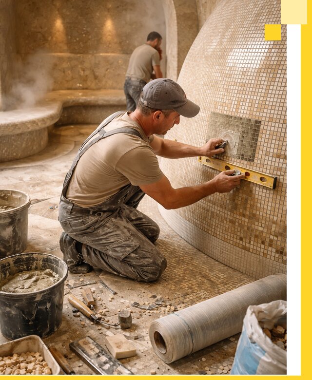 Хамам под ключ в Ейске: проектирование, строительство, отделка