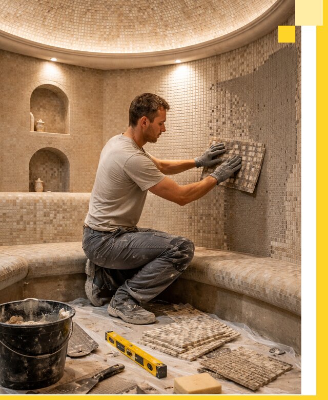 Устройство и монтаж домашнего хамама под ключ в Ейске