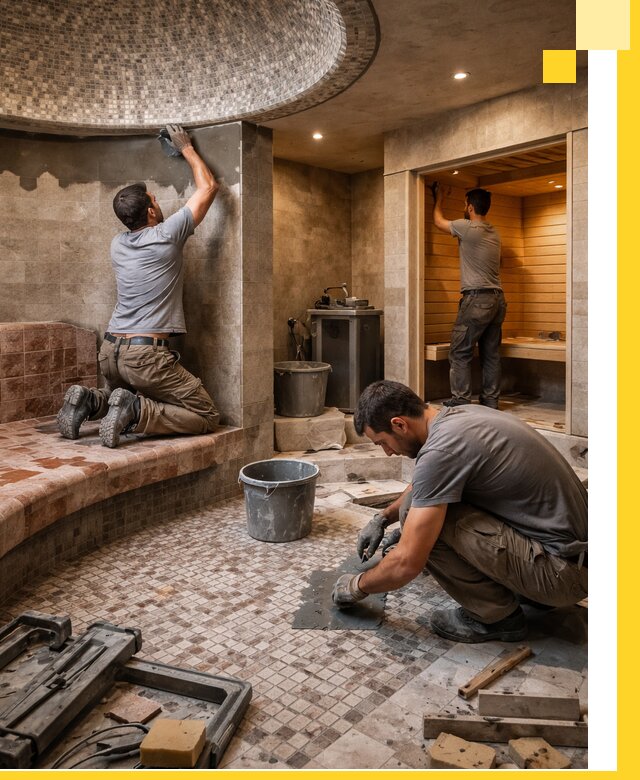 Проект и строительство хамама бани и сауны под ключ в Ейске