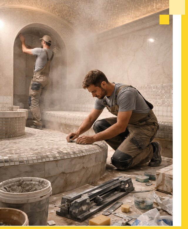 Профессиональный дизайн хамама и SPA под ключ в Ейске