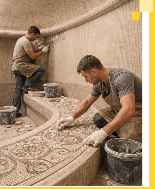 Плитка для хамама в Ейске, укладка, подбор и поставка