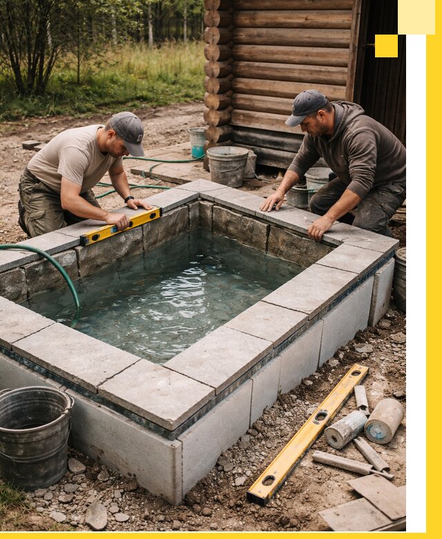 Изготовление и установка холодных купелей под ключ в Ейске